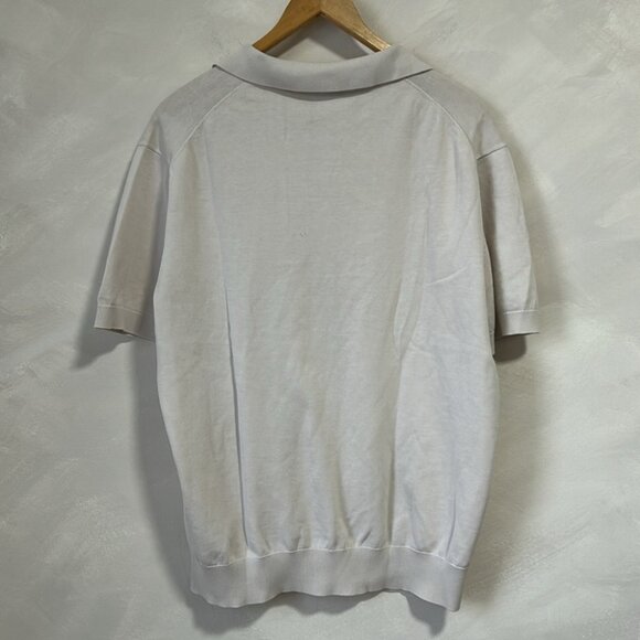 Suitsupply Cotton Silk Cream Polo Shirt size XXL - Picture 5 of 5